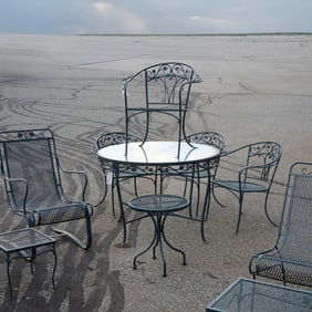 Salterini or Woodard wrought iron patio set