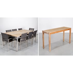 Gloster teak outdoor dining set