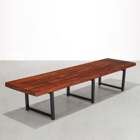 Milo Baughman, rosewood long bench or table