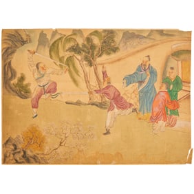Antique Chinese painting on silk
