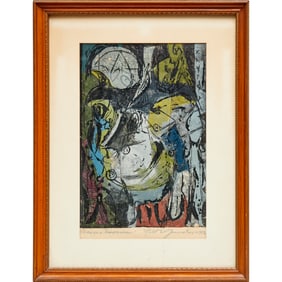 Adja Yunkers, woodblock print on paper