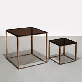 Paul M. Jones, (2) bronze occasional tables
