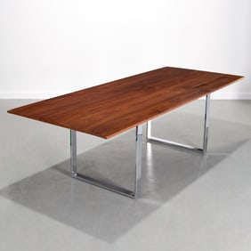 Large Contemporary walnut conference table