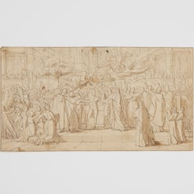 Old Master School, ink and wash on paper