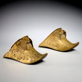 Pair antique brass Spanish Colonial stirrups