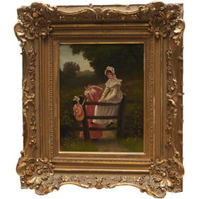 Continental School, oil on canvas