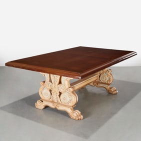 Italian Baroque style painted dining table