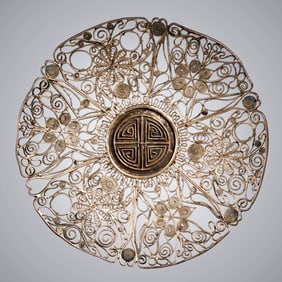 Chinese silver filigree dish