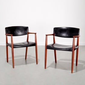 Bender Madsen & Larsen, pair teak armchairs