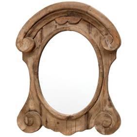 Farmhouse style scroll-work mirror