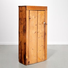 American primitive pine jelly cupboard