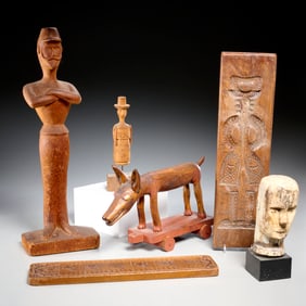 Collection Folk Art wood carvings