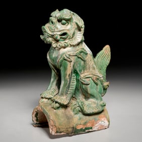 Chinese Buddhist lion roof tile