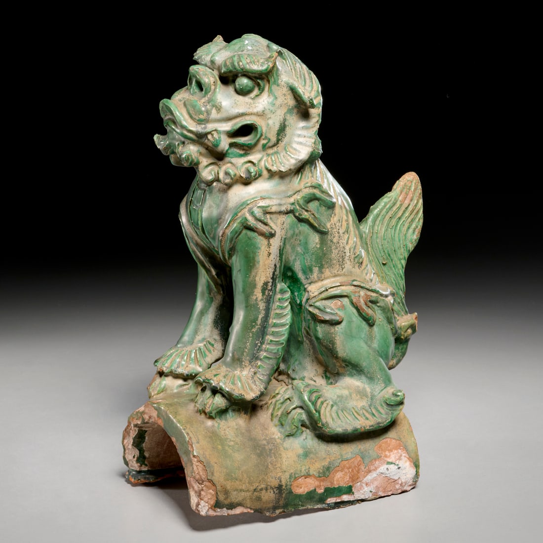 Chinese Buddhist lion roof tile (1 of 5)