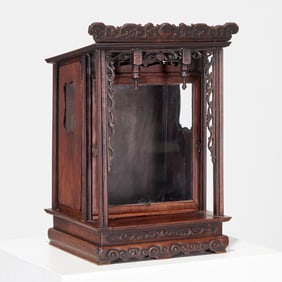 Chinese carved hardwood altar shrine
