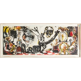 Sam Messer, large lithograph diptych, 1987