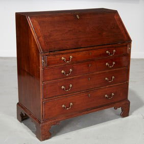George III style mahogany slant front desk