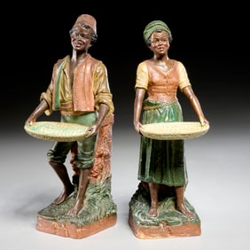 Bernard Bloch, pair Orientalist card receivers