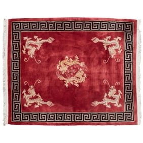 Chinese Art Deco style dragon carpet