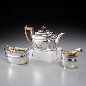 George III silver tea set