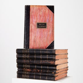 The Racing Calendar, (8) bound vols, ex Rothschild