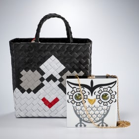 (2) Whimsical owl handbags