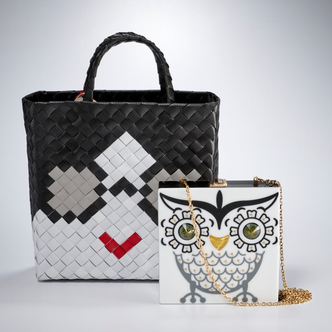 (2) Whimsical owl handbags