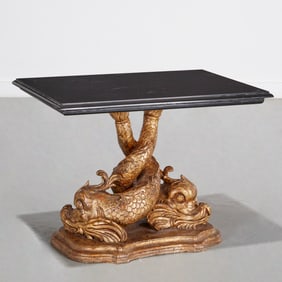 Venetian style carved giltwood "Grotto" table
