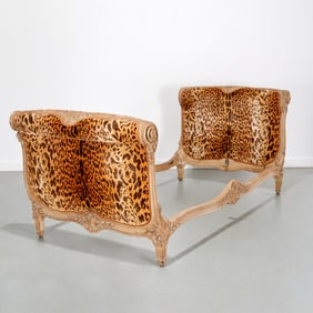 Louis XV style Scalamandre "Leopardo" daybed