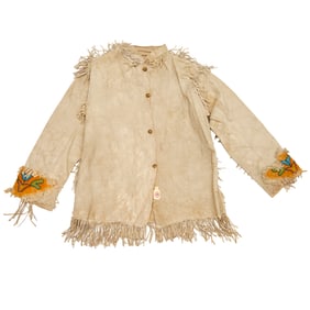 Cree beaded hide scout jacket, ex Sotheby's