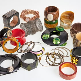 Group of costume bangle bracelets