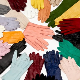 Group of fine leather gloves