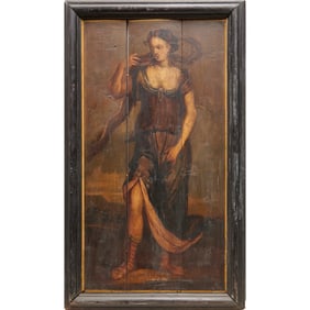 Continental School, large oil on panel