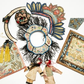 Chinese embroidered accessories, Exhibited