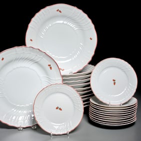 Richard Ginori, partial set strawberry dishes