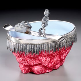WMF silverplate and glass figural ice bowl