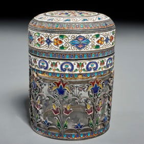 Georg Adam Scheid, plique-a-jour enameled perfume