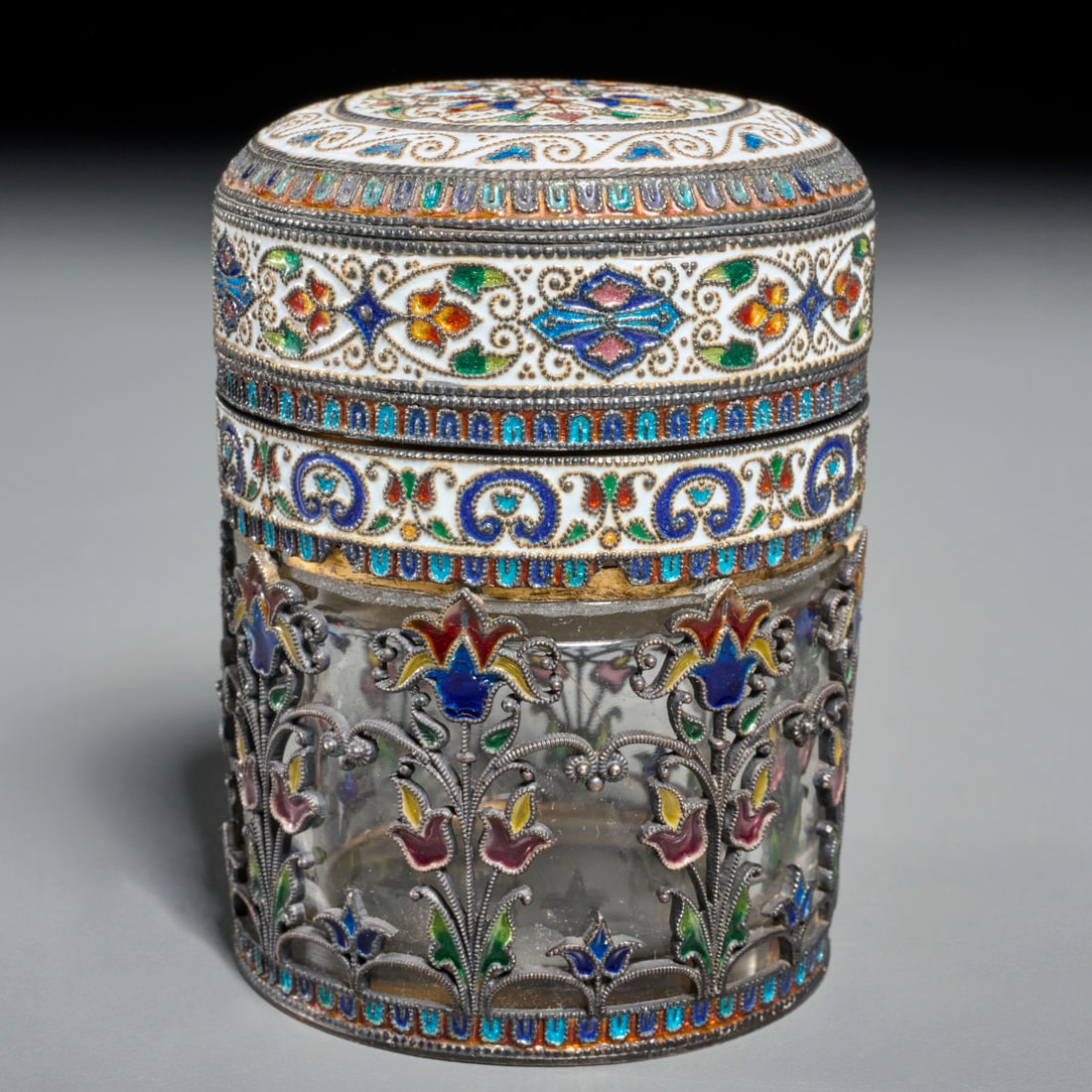 Georg Adam Scheid, plique-a-jour enameled perfume (1 of 7)