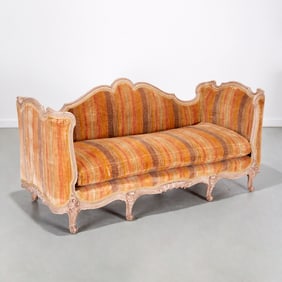 Nice Louis XV style carved and painted canape