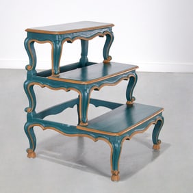 Louis XV style stepped etagere side table