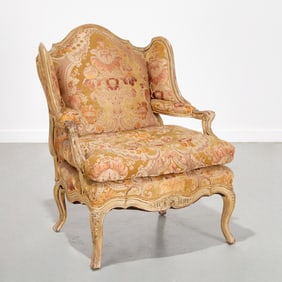 Antique Louis XV style fauteuil a oreilles