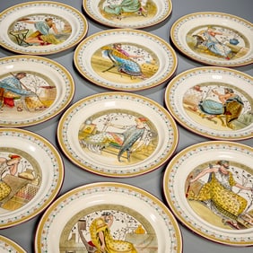 Set (12) John Moyr Smith for Minton plates