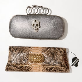(2) Iris Lane clutch evening bags