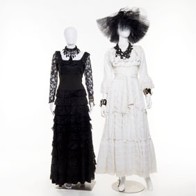 (2) Lace long dresses