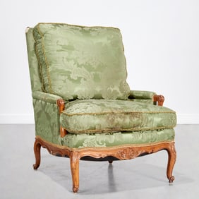 Louis XV style upholstered beechwood bergere
