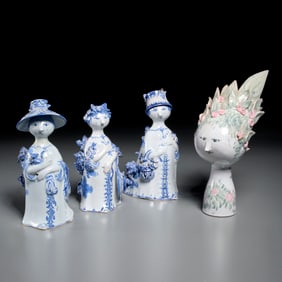 Bjorn Wiinblad, (4) piece pottery group