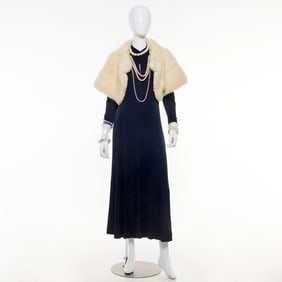 Adele Simpson jersey evening gown