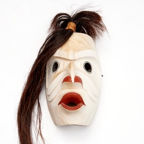 Ben Della, Makah painted mask, 1985