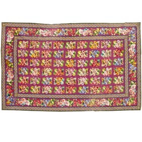 Antique English needlepoint carpet