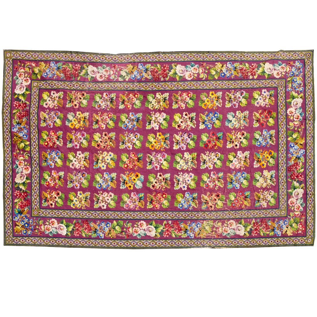 Antique English needlepoint carpet (1 of 7)